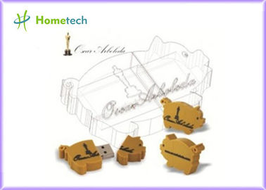Yenilikçi Tasarım Özel 256MB-128GB Sevimli PVC Malzeme sarı domuz USB Flash Sürücü