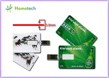 Noel Hediyesi için Yeşil 1GB Plastik Kredi Kartı USB Depolama Aygıtı