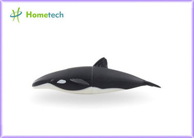 Köpekbalığı şekli karikatür USB birden parlamak götürmek, kauçuk U Disk tükenmezkalem götürmek Cartoon