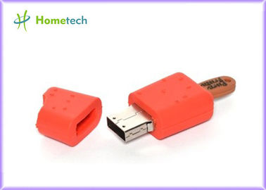 Kırmızı dondurma karikatür USB birden parlamak götürmek / özel yapım Flash sürücü