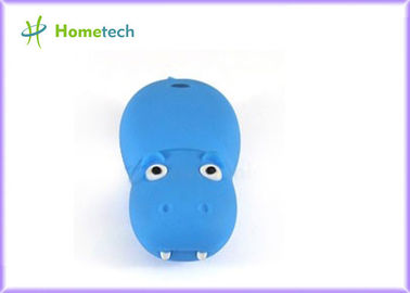 Öğrenci, özelleştirme için 3D Hayvan Mavi Karikatür USB Flash Sürücü 1GB
