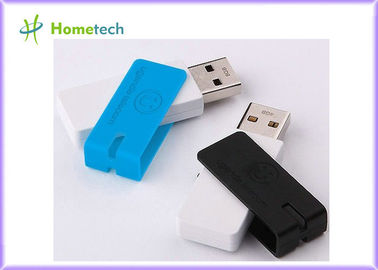 Büküm USB stickler Işık Mavi Plastik, Dikdörtgen 64GB Mac Flash Sürücü