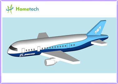 8GB Yüksek Hızlı Uçak 787 Şekil Özelleştirilmiş USB Flash Sürücü / USB Anahtarları 4GB Hava Düzlemi