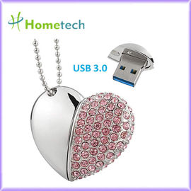 USB 3.0 32GB Kolye Kristal Kalp USB Flash Sürücü