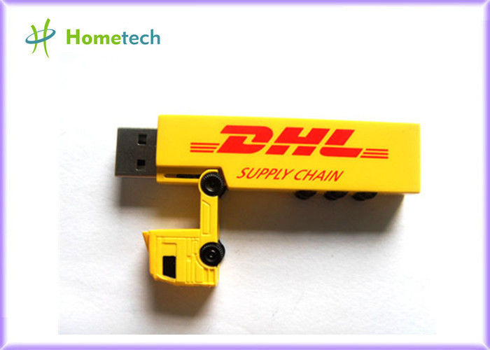 Sarı yaratıcı kamyon plastik USB birden parlamak götürmek 8GB için reklam Hediyelik