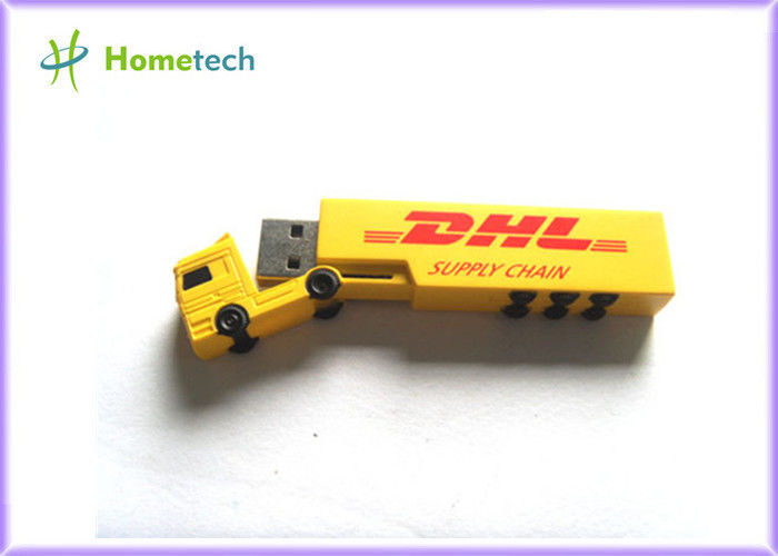 Sarı yaratıcı kamyon plastik USB birden parlamak götürmek 8GB için reklam Hediyelik