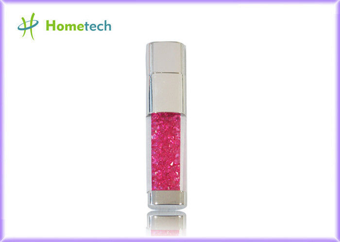 Kristal baskılı 2 gb usb birden parlamak götürmek, özel baskılı Metal Usb Flash bellek