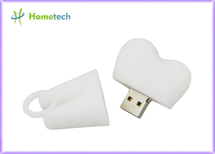 PVC Diş Şekil 1GB ~ 128GB Kapasiteli Özelleştirilmiş USB Flash Sürücü, Beyaz Renk