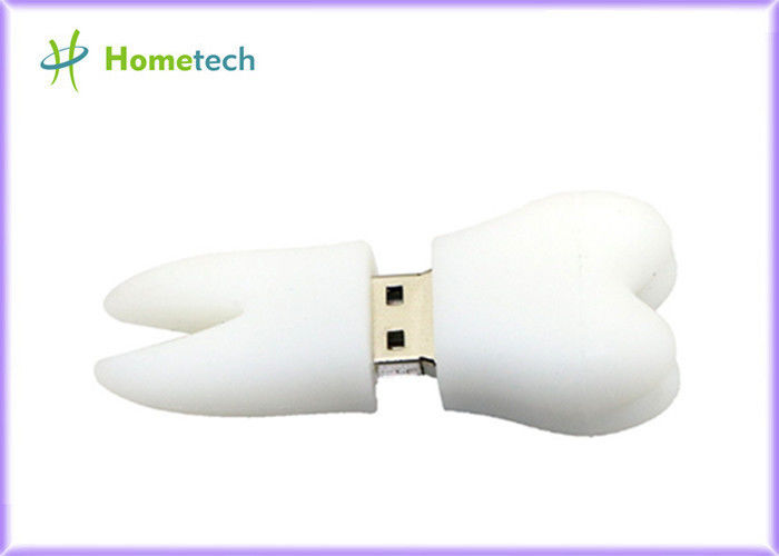 CE FCC Sertifikası Özelleştirilmiş USB Flash Sürücü, Karikatür Diş Modelleri ile 64Gb Kalem Sürüşü