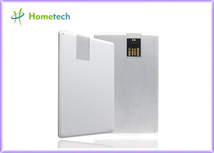 Mikro Özelleştirilmiş metal Kredi Kartı Usb Flash Sürücü 2GB / 4GB / 8GB / 16GB