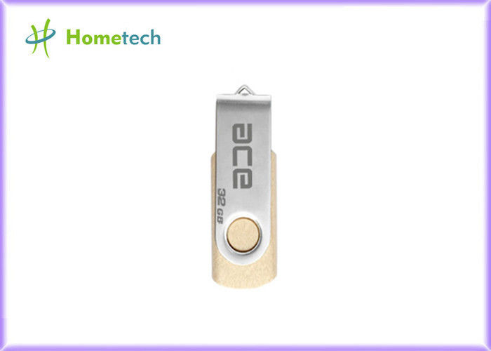Dönebilen ve Bükülmüş Ahşap USB Flash Sürücü, defter için 512MB / 1GB / 2GB pendrive