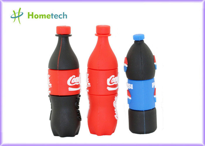Pepsi şişeleri PVC Özelleştirilmiş USB Flash Sürücü / hediye Kişiselleştirilmiş Usb Memory Stick