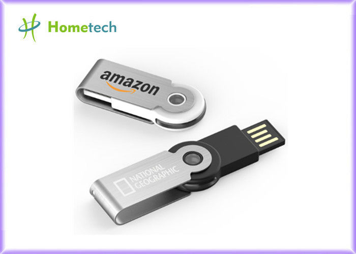 Döner Işık Up Plastik USB Flash Sürücü Çok Kapasiteli Özel Logo ABS + Metal Malzeme