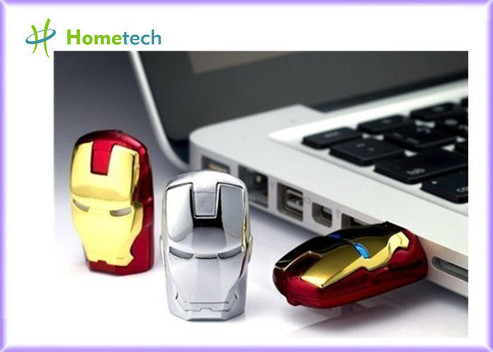 Kusursuz Avengers Iron Man LED Flaş 4GB Plastik USB Flash Bellek Sürücüsü 2.0 Çubuk