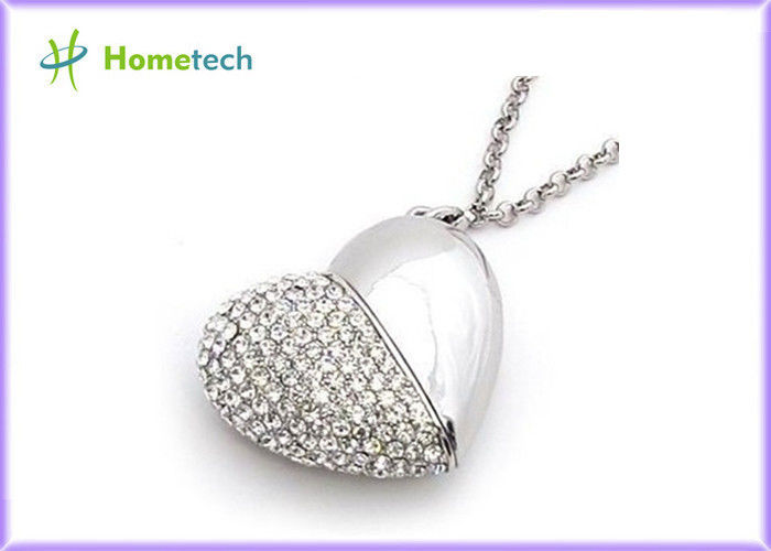 Kalp Şeklinde Kristal Kalp USB Flash Sürücü
