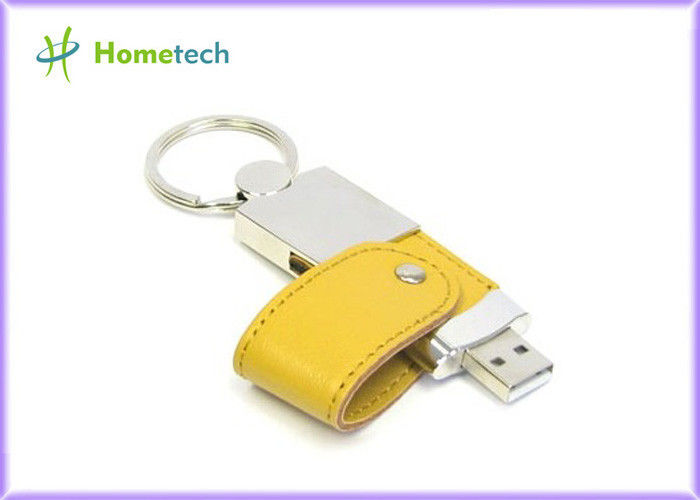 Anahtarlık Deri USB Flash Disk, 4GB / 8GB Özel Thumb Sürücüler