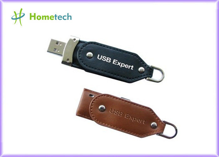 Perakende Orijinal 32GB Dikdörtgen Deri USB Flash Disk Pen Drive Memory Stick