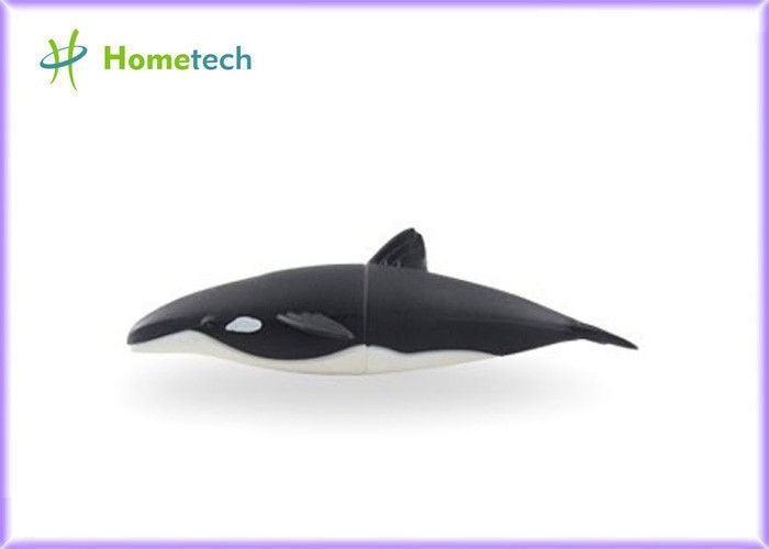 Köpekbalığı şekli karikatür USB birden parlamak götürmek, kauçuk U Disk tükenmezkalem götürmek Cartoon