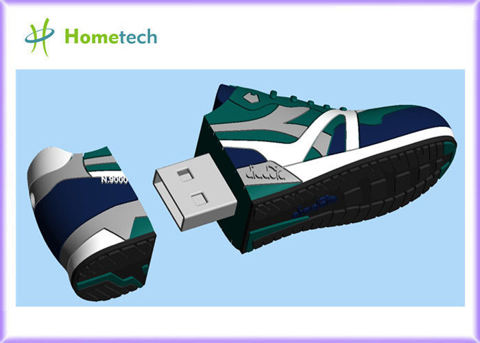 Serin Özelleştirilmiş PVC Kauçuk spor ayakkabı USB Sopa USB Flash Sürücü Thumb Sürücü 1 MB 16 MB 32 MB 64 MB 128 MB için 256 GB