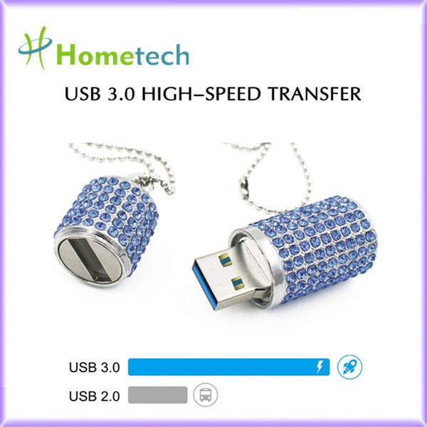 32GB 64GB Bellek Kristal Silindirik USB Flash Sürücü