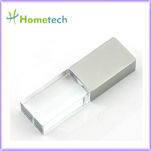 Yüksek hızlı USB2.0 / 3.0 özel şekil USB flash sürücüler iş hediye için promosyon LED kristal USB flash sürücü