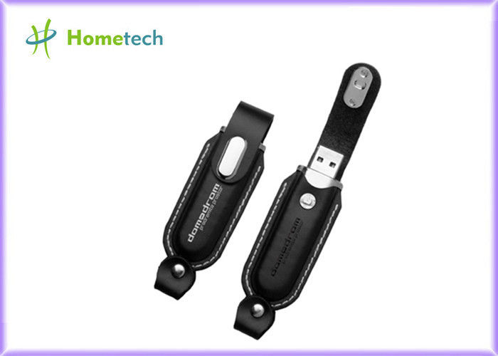 Taşınabilir yaratıcı deri USB Stick / siyah deri USB Bellek Disk