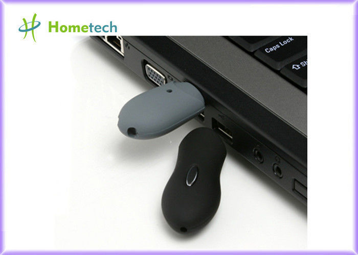 Gümüş / Siyah Plastik USB Flash Sürücü / Disk Taşınabilir Yaratıcı Tasarım
