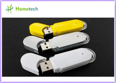 Sarı / beyaz plastik USB birden parlamak götürmek, kalem sürücü bellek USB Disk