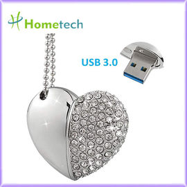 Takı Kolye Kolye 32GB Kristal Kalp USB Flash Sürücü