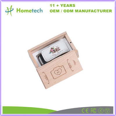 satın al Özel Fotoğraf Düğün Hediye Deri USB Flash Disk 8GB 16GB 32GB 128GB Pen Drive Çevrimiçi üretim