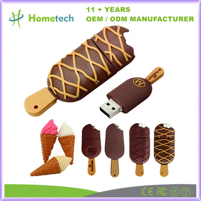 satın al Hediye Karikatür Özel USB Flash sürücüsü Dondurma şekli 16GB PVC Plastik Flash Bastıkları Çevrimiçi üretim