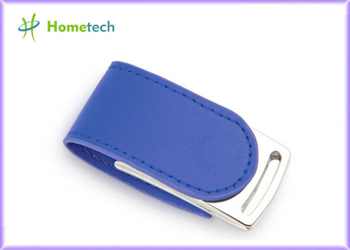 Promosyon Ürün için CE Mavi Eko Deri USB Flash Disk 4GB