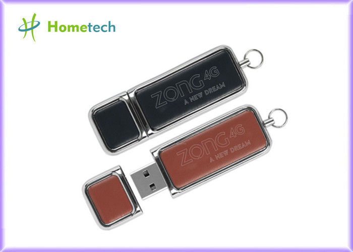 Promosyon gravür Deri USB Flash Sürücü özel bir logo baskı