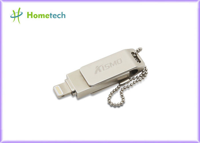 Yüksek Hızlı Cep Telefonu USB Flash Sürücü / OTG USB Flash Sürücüler, IPhone için, Gümüş Renkli