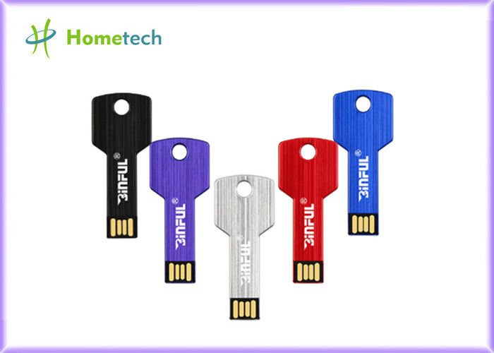 Alüminyum alaşım Anahtar Usb Memory Stick, Gümüş Su Geçirmez Bellek Anahtarı pendrive