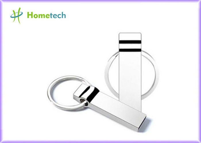 Başparmak Şekli Metal USB Memory Stick 32 GB 64 GB 128 GB Gümüş Renk Anahtar Chian Ile