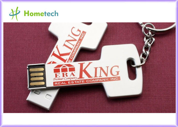1 GB USB Metal anahtar başparmak götürmek logosu baskı ile sıcak satış