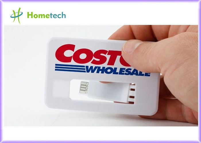 Beyaz kartvizit USB Bellek Disk tam renkli Logo, gerçek depolama 4GB kredi kartı USB 2.0