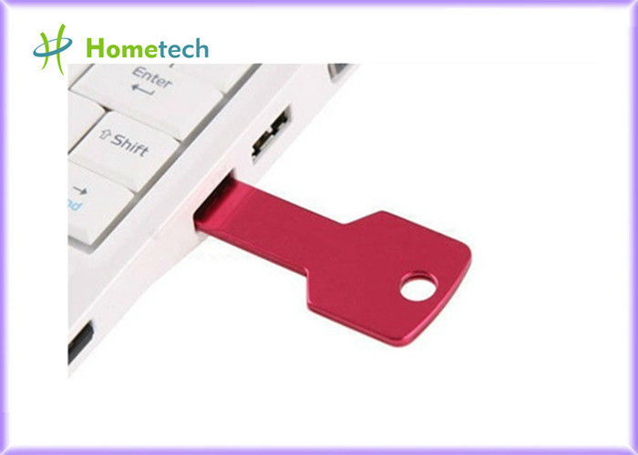 8GB 16GB 32GB Metal Şerit Anahtar Shape USB Alüminyum USB Flash Sürücü 8-15MB / S sürücüler