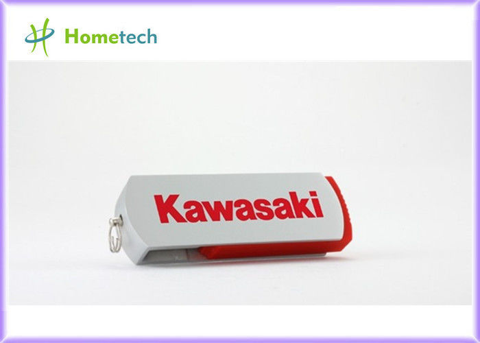 KIRMIZI Dikdörtgen Plastik USB Flash Sürücü, USB 2.0 Flash Sürücü Bellek Kalem Disk