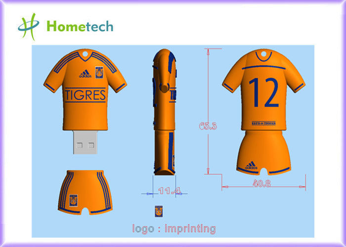 Kişiselleştirilmiş Özelleştirilmiş USB Flash Sürücü TIGRES futbol takımı poolo gömlek Karikatür USB bellek