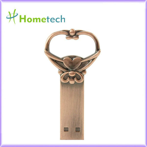Metal Aşk Düğüm Anahtar Şekli 16GB USB 2.0 metal anahtar şekli usb flash sürücü usb flash anahtar flash-key