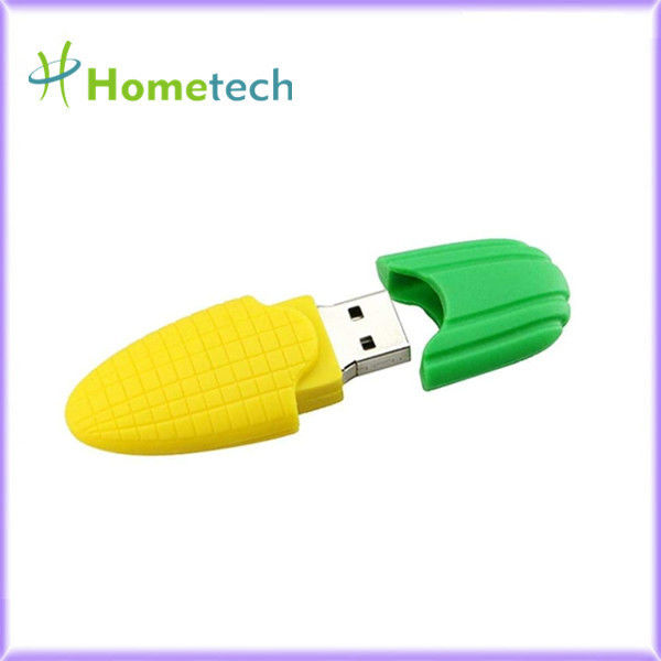 Cartoon Corn PVC Özelleştirilmiş USB Flash Sürücü 2.0 3.0 2GB 4GB 8GB 16GB 32GB 64GB