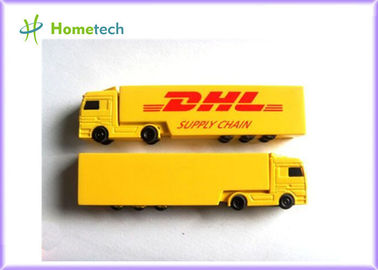 Sarı yaratıcı kamyon plastik USB birden parlamak götürmek 8GB için reklam Hediyelik