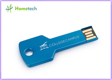 Mavi / Yeşil Metal Anahtarı Şekilli USB Flash Sürücü Özel Logo