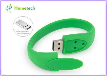 Yeşil Silikon Bileklik Bilezik Usb Flash Disk 512MB 1GB 2.0 Pen Drive