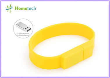 Özelleştirilmiş Kişiselleştirilmiş Silikon USB 1GB 2GB 4GB 8GB Bileklik USB Flash Sürücü RoHS FCC