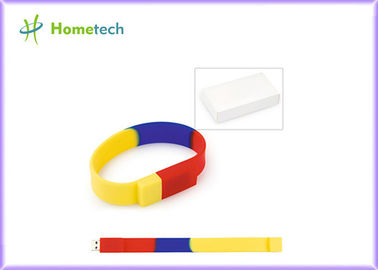 Primler OEM Gökkuşağı renk Bileklik USB Flash Sürücü USB Memory Stick 32gb