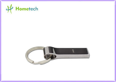Gümüş Metal başparmak götürmek ile anahtar zinciri / özel baskılı usb sürücüler