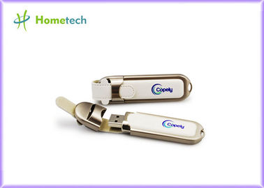 Teneke kutu ile Siyah Deri USB Flash Disk, özel baskı, yenilik usb 2.0 kalem sürücü